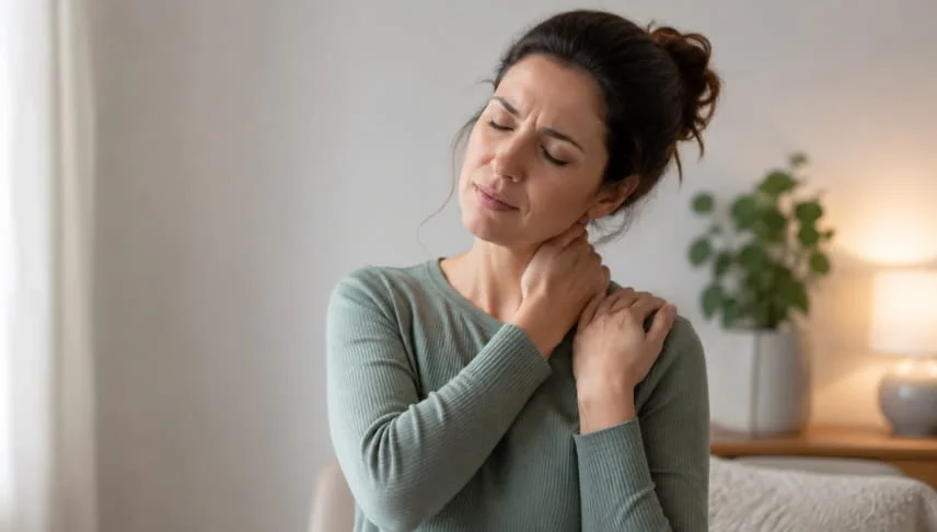 Woman Pain in Left Shoulder and Neck Causes